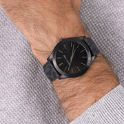  Shop Authentic Michael Kors Slim Runway Black Dial Black Leather Strap Watch For Men - MK8908 - Luxxuri