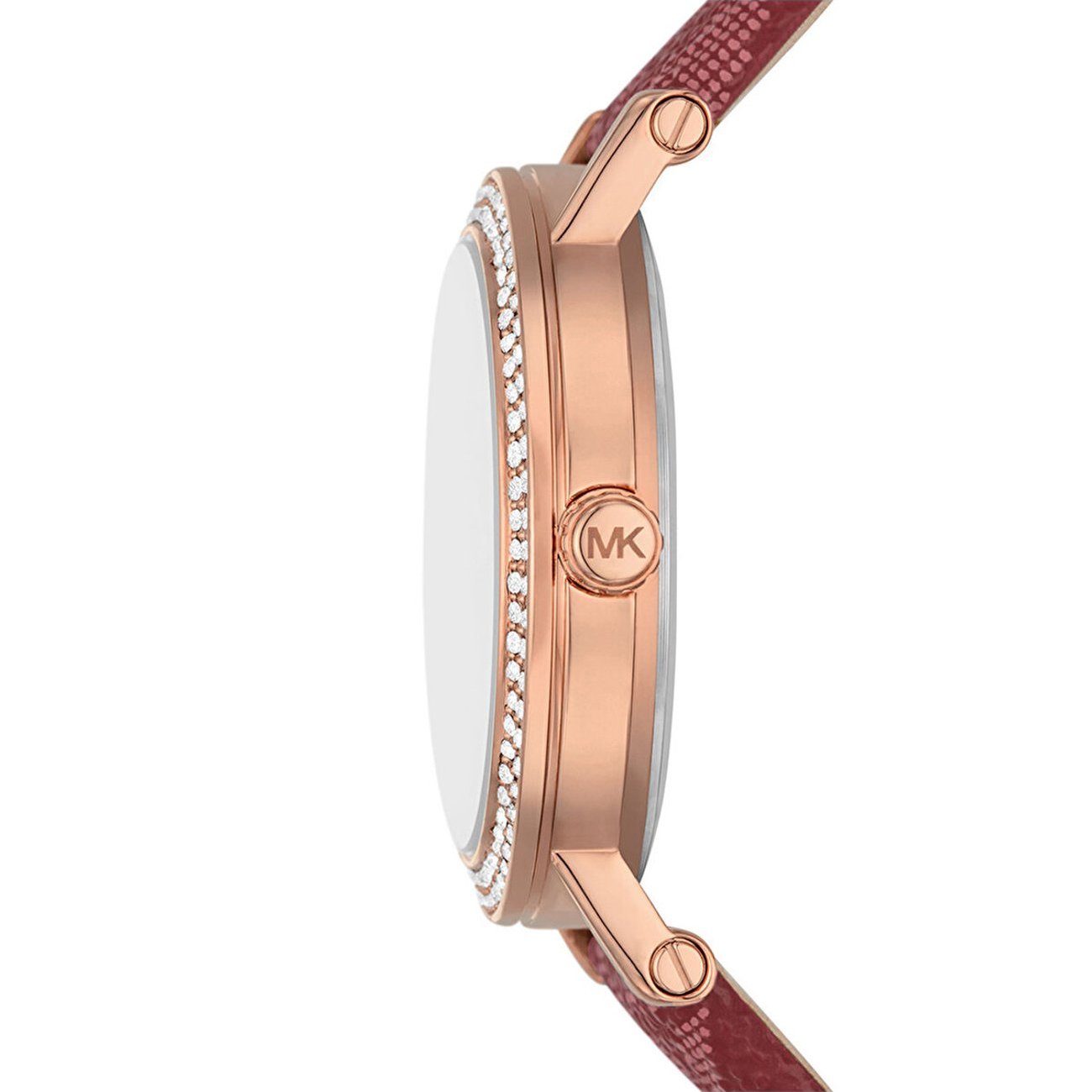  Shop Authentic Michael Kors Corey Crystals Red Dial Red Leather Strap Watch for Women - MKO1025 - Luxxuri