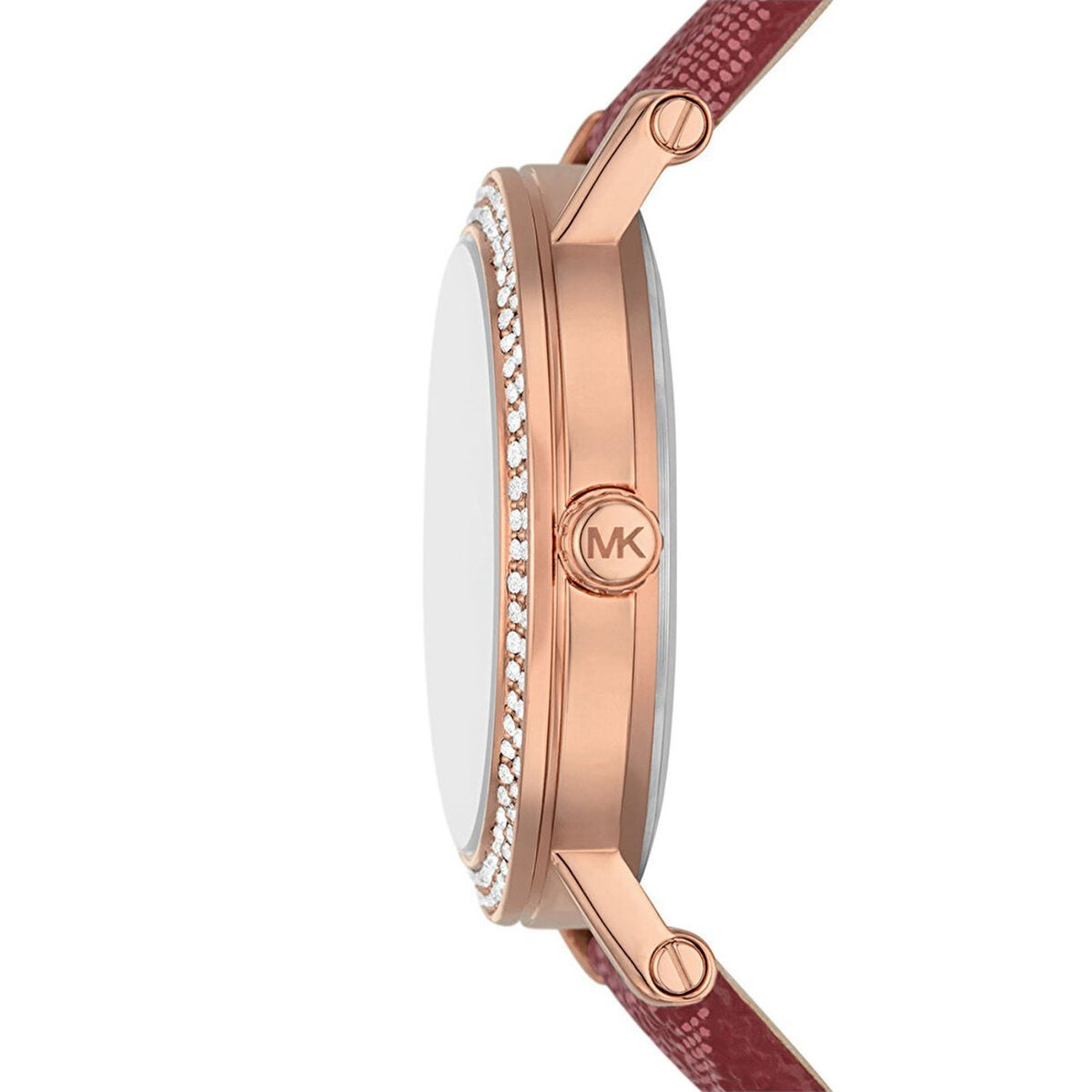  Shop Authentic Michael Kors Corey Crystals Red Dial Red Leather Strap Watch for Women - MKO1025 - Luxxuri