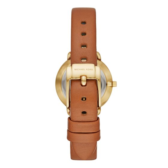  Shop Authentic Michael Kors Portia Quartz White Dial Brown Leather Strap Watch For Women - MK2734 - Luxxuri
