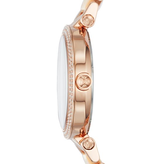  Shop Authentic Michael Kors Parker Mother of Pearl Pink Dial Two Tone Steel Strap Watch for Women - MK6492 - Luxxuri