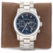  Shop Authentic Michael Kors Hunger Stop 100 Series Navy Blue Dial Silver Steel Strap Watch for Women - MK5814 - Luxxuri