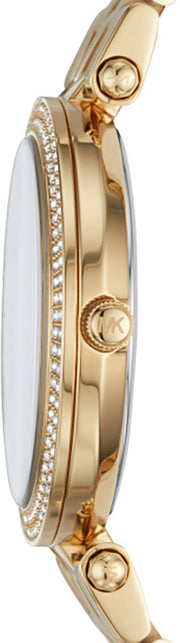  Shop Authentic Michael Kors Mini Darci Quartz Black Dial Gold Steel Strap Watch For Women - MK3738 - Luxxuri