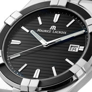  Shop Authentic Maurice Lacroix Aikon Quartz Black Dial Green Crocodile Leather Strap Watch for Men - AI1008-PVB21-330-1 - Luxxuri