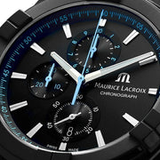  Shop Authentic Maurice Lacroix Aikon Chronograph Limited Edition Black Dial Black Leather Strap Watch for Men - AI1018-PVB01-337-1 - Luxxuri