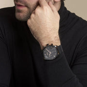  Shop Authentic Hugo Boss Gregor Chronograph Black Dial Black Mesh Bracelet Watch For Men - 1514065 - Luxxuri