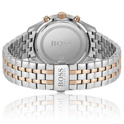  Shop Authentic Hugo Boss Associate Chronograph Black Dial Two Tone Steel Strap Watch for Men - 1513840 - Luxxuri
