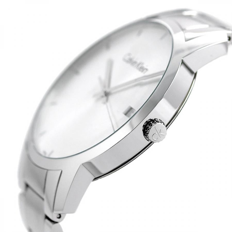  Shop Authentic Calvin Klein City Chronograph White Dial Silver Steel Strap Watch for Men - K2G2G14X - Luxxuri