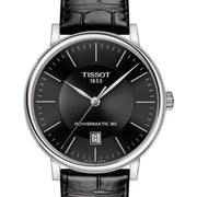  Shop Authentic Tissot Carson Premium Powermatic 80 Black Dial Black Leather Strap Watch For Men - T122.407.16.051.00 - Luxxuri