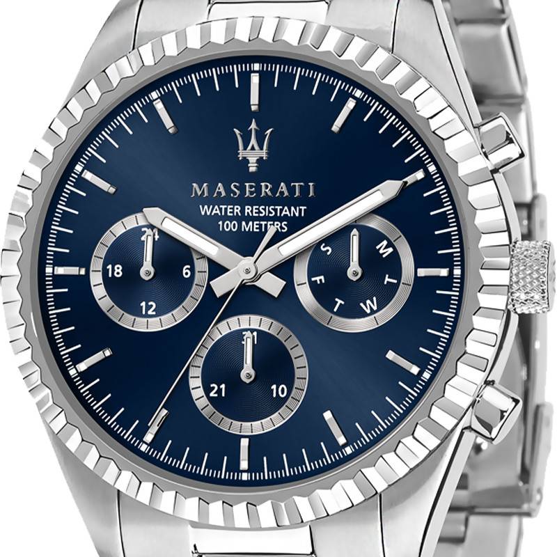  Shop Authentic Maserati Competizione Chronograph Quartz Blue Dial Watch For Men - R8853100022 - Luxxuri