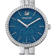  Shop Authentic Swarovski Cosmopolitan Blue Dial Silver Steel Strap Watch for Women - 5517790 - Luxxuri