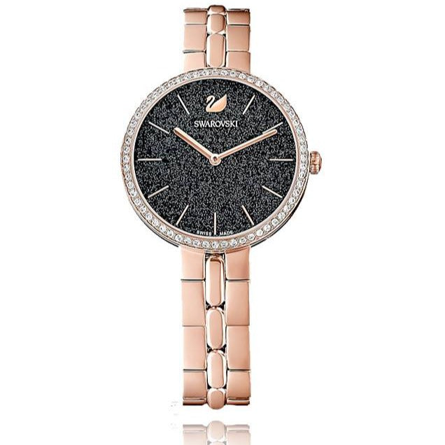  Shop Authentic Swarovski Cosmopolitan Black Dial Rose Gold Steel Strap Watch for Women - 5517797 - Luxxuri