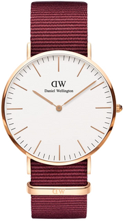  Shop Authentic Daniel Wellington Classic Roselyn White Dial Maroon Nylon Strap Watch For Women - DW00100267 - Luxxuri