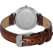  Shop Authentic Daniel Wellington Classic Petite St Mawes Black Dial Brown Leather Strap Watch For Women - DW00100237 - Luxxuri