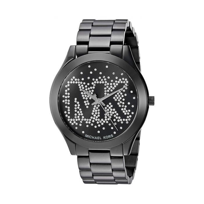  Shop Authentic Michael Kors Slim Runway Black Dial Black Steel Strap Watch for Women - MK3589 - Luxxuri
