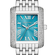  Shop Authentic Michael Kors Emery Analog Three Hand Blue Dial Silver Steel Strap Watch for Women - MK4829 - Luxxuri