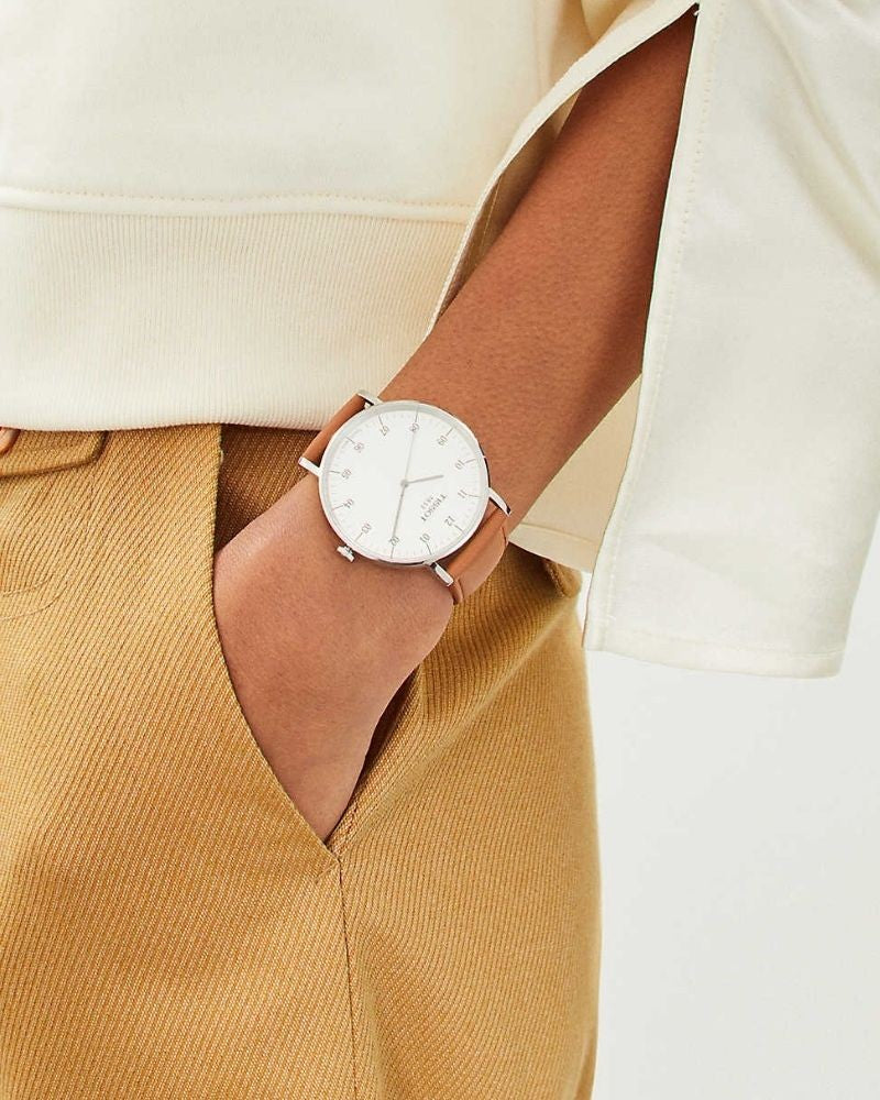  Shop Authentic Tissot T Classic Everytime Large White Dial Brown Leather Strap Watch For Men - T109.610.16.037.00 - Luxxuri