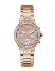  Shop Authentic Guess Glitz Multi Function Diamonds Pink Dial Rose Gold Steel Strap Watch for Women - GW0320L6 - Luxxuri