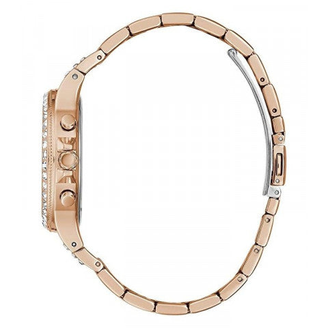  Shop Authentic Guess Glitz Multi Function Diamonds Pink Dial Rose Gold Steel Strap Watch for Women - GW0320L6 - Luxxuri