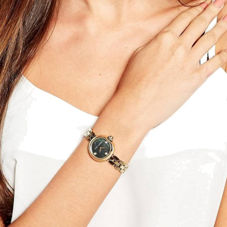  Shop Authentic Marc Jacobs Courtney Mother of Pearl Black Dial Gold Steel Strap Watch for Women - MJ3460 - Luxxuri