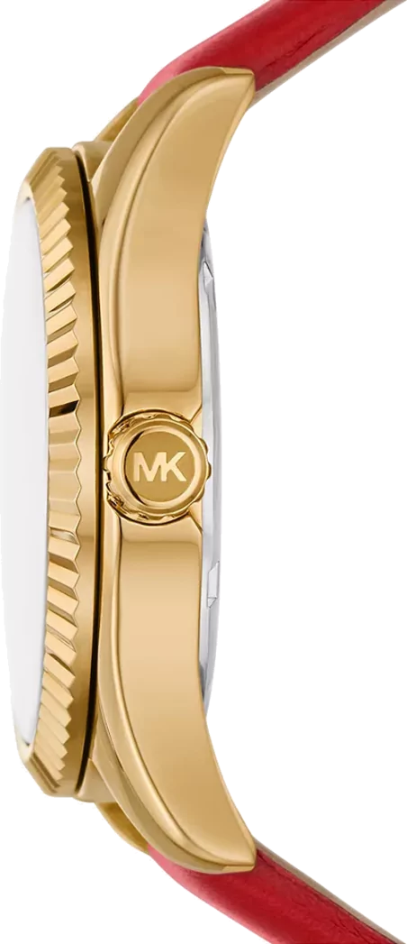  Shop Authentic Michael Kors Lexington Three Hand Red Dial Red Leather Strap Watch For Women - MK4747 - Luxxuri
