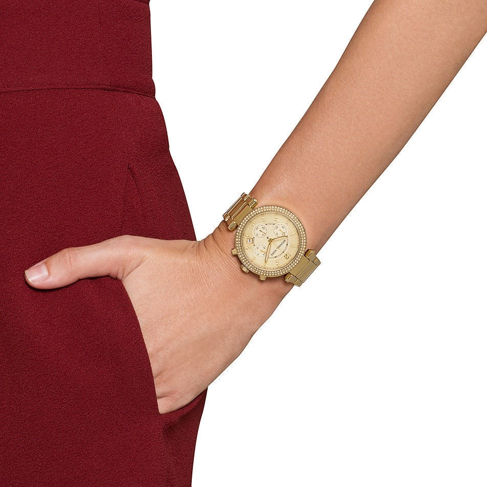  Shop Authentic Michael Kors Parker Gold Dial Gold Steel Strap Watch for Women - MK5354 - Luxxuri