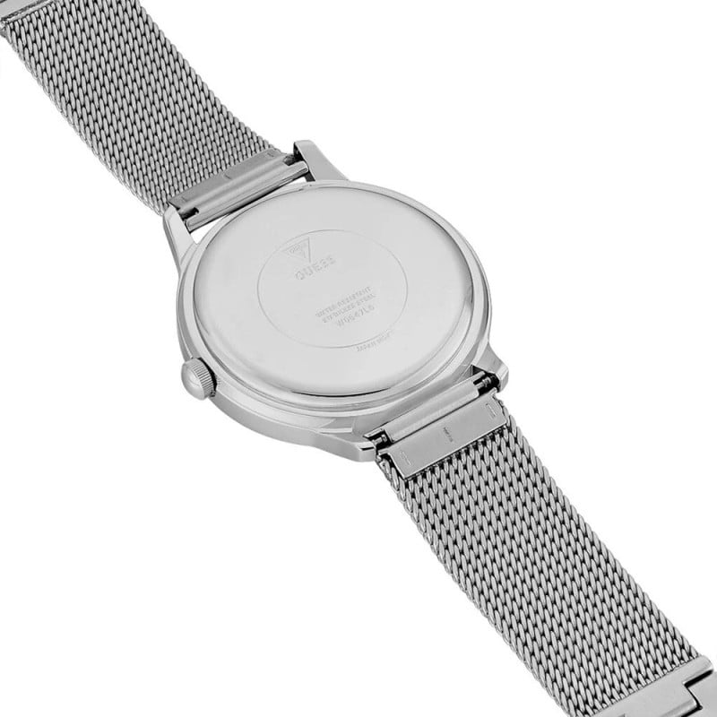  Shop Authentic Guess Chelsea Quartz Silver Dial Silver Mesh Strap Watch For Women - W0647L6 - Luxxuri