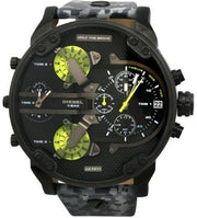  Shop Authentic Diesel Big Daddy Chronograph Black Dial Black Leather Strap Watch For Men - DZ7311 - Luxxuri