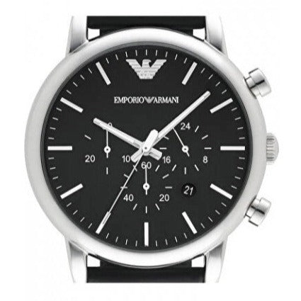 Shop Authentic Emporio Armani Dress Analog Black Dial Black Leather Strap Watch For Men - AR8029 - Luxxuri