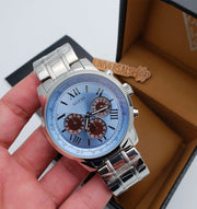  Shop Authentic Guess Horizon Chronograph Quartz Blue Dial Silver Steel Strap Watch for Men - W0379G6 - Luxxuri