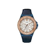  Shop Authentic Guess Force Multi Function White Dial Blue Leather Strap Watch For Men - W0674G7 - Luxxuri