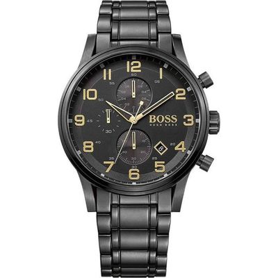  Shop Authentic Hugo Boss Aeroliner Black Dial Black Steel Strap Watch for Men - 1513275 - Luxxuri