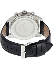  Shop Authentic Hugo Boss Skymaster Black Dial Black Leather Strap Watch for Men - 1513782 - Luxxuri