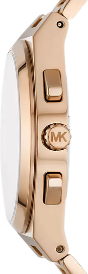  Shop Authentic Michael Kors Lennox Chronograph Black Dial Rose Gold Steel Strap Watch For Men - MK9119 - Luxxuri