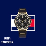  Shop Authentic Tommy Hilfiger Eve Chronograph Quartz Black Dial Black Silicone Strap Watch For Women - 1782282 - Luxxuri
