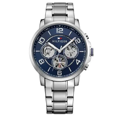  Shop Authentic Tommy Hilfiger Keagan Blue Dial Silver Steel Strap Watch for Men - 1791293 - Luxxuri