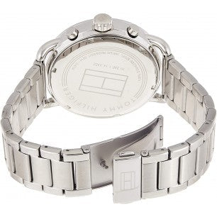  Shop Authentic Tommy Hilfiger Briggs Chronograph Black Dial Silver Steel Strap Watch for Men - 1791422 - Luxxuri