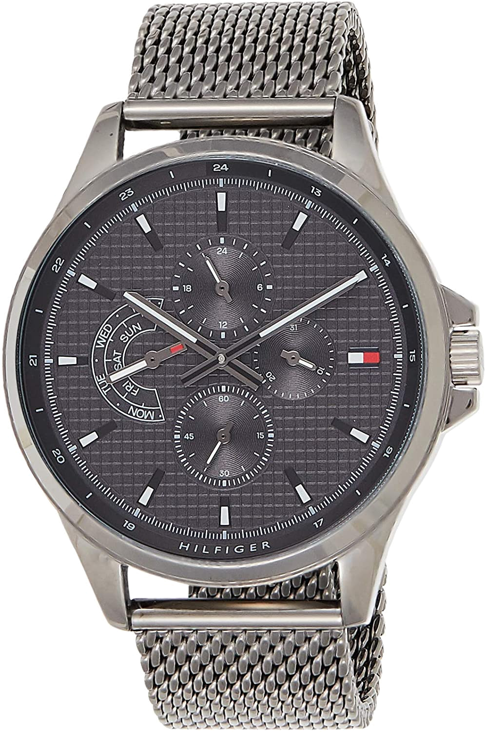  Shop Authentic Tommy Hilfiger Shawn Chronograph Quartz Grey Dial Grey Mesh Bracelet Watch for Men - 1791613 - Luxxuri