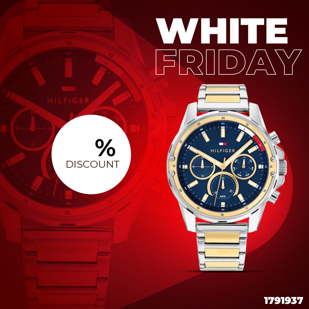  Shop Authentic Tommy Hilfiger Mason Chronograph Blue Dial Two Tone Steel Strap Watch For Men - 1791937 - Luxxuri