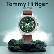  Shop Authentic Tommy Hilfiger Lars Chronograph Green Dial Brown Leather Strap Watch For Men - 1792064 - Luxxuri