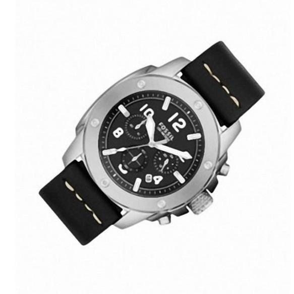  Shop Authentic Fossil Modern Machine Chronograph Black Dial Black Leather Strap Watch for Men - FS4928 - Luxxuri