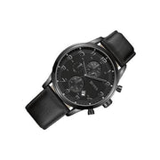  Shop Authentic Hugo Boss Blackout Chronograph Black Dial Black Leather Strap Watch For Men - HB1512567 - Luxxuri