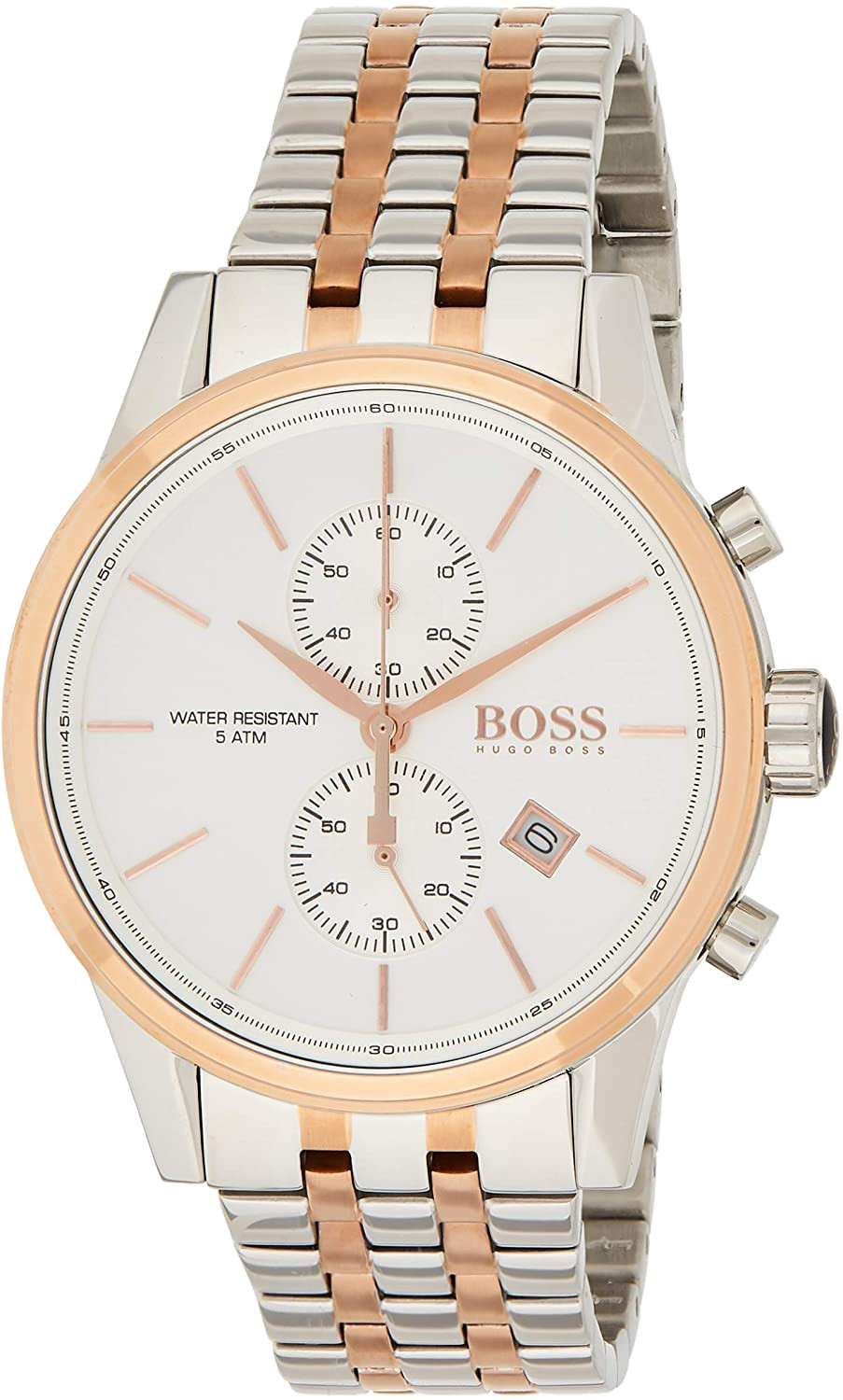  Shop Authentic Hugo Boss Jet Silver Dial Two Tone Steel Strap Watch for Men - 1513385 - Luxxuri