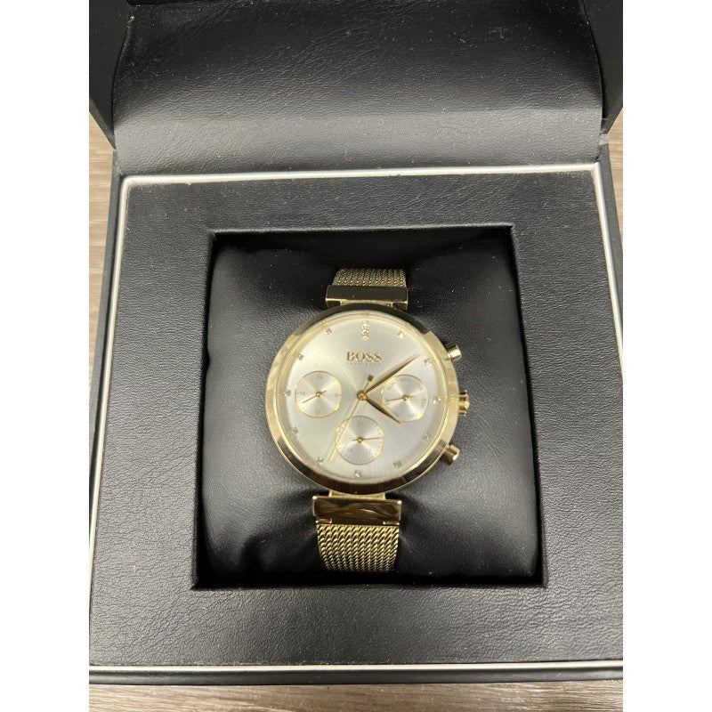  Shop Authentic Hugo Boss Flawless White Dial Gold Mesh Bracelet Watch for Women - 1502552 - Luxxuri