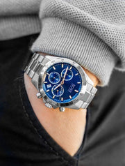  Shop Authentic Hugo Boss Hero Sport Blue Dial Silver Steel Strap Watch for Men - 1513755 - Luxxuri