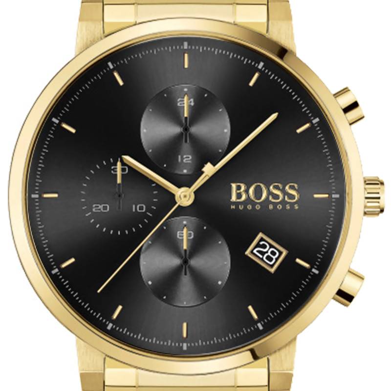  Shop Authentic Hugo Boss Integrity Chronograph Grey Dial Gold Steel Strap Watch for Men - 1513781 - Luxxuri