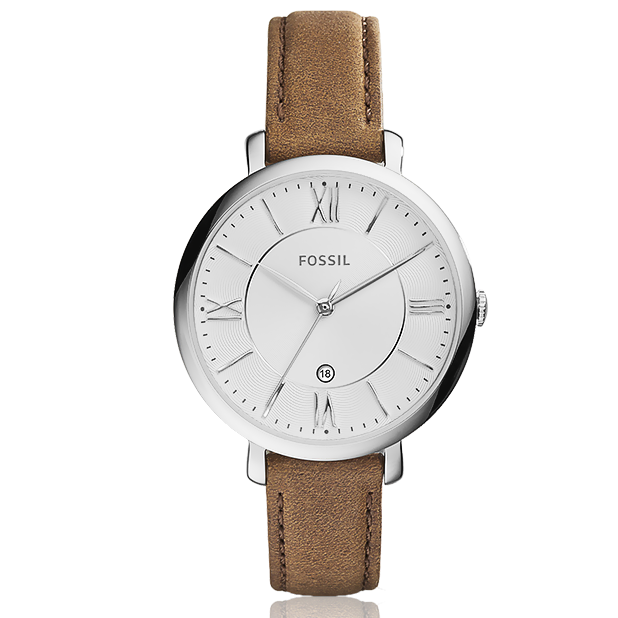  Shop Authentic Fossil Jacqueline White Dial Brown Leather Strap Watch for Women - ES3708 - Luxxuri