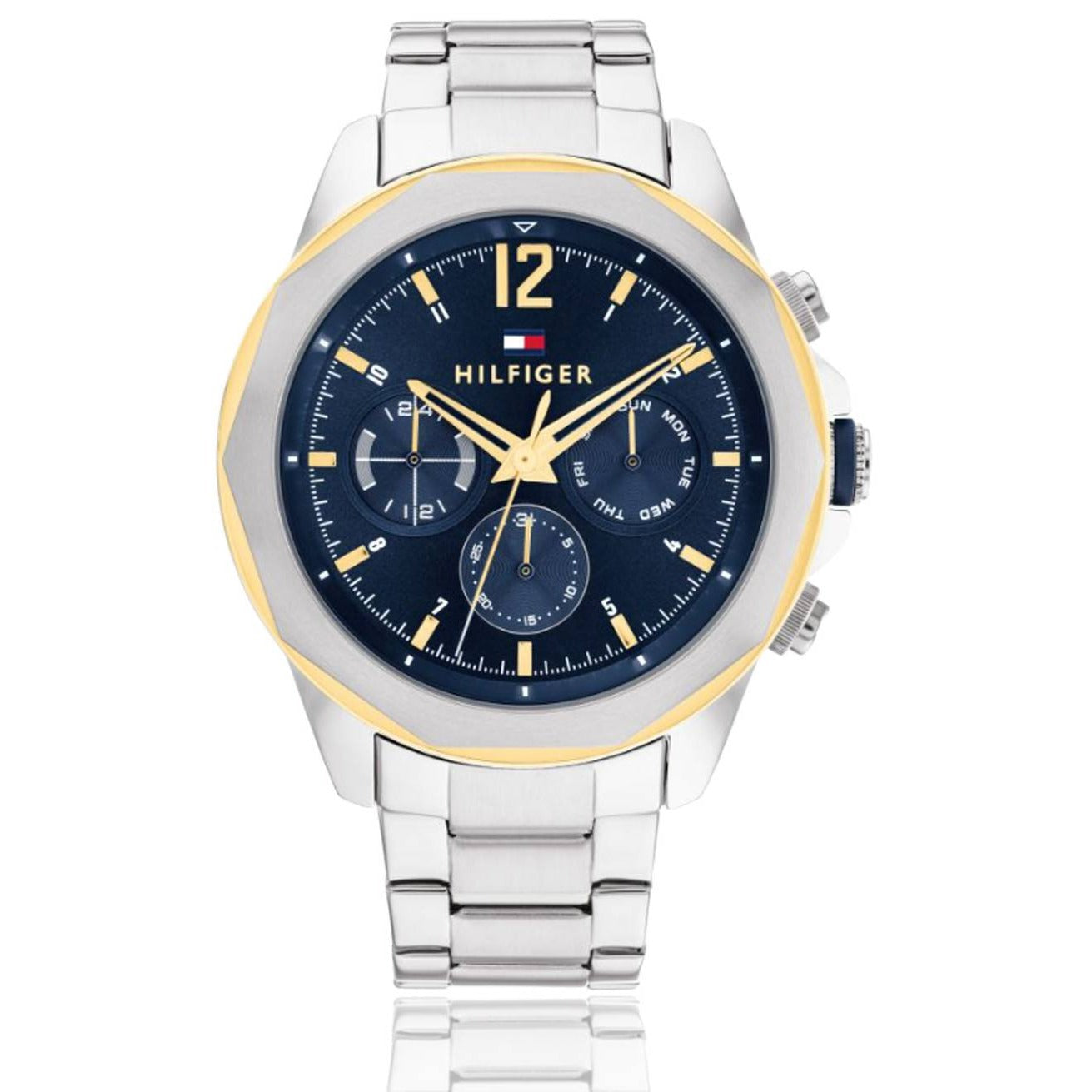  Shop Authentic Tommy Hilfiger Lars Chronograph Blue Dial Silver Steel Strap Watch For Men - 1792059 - Luxxuri
