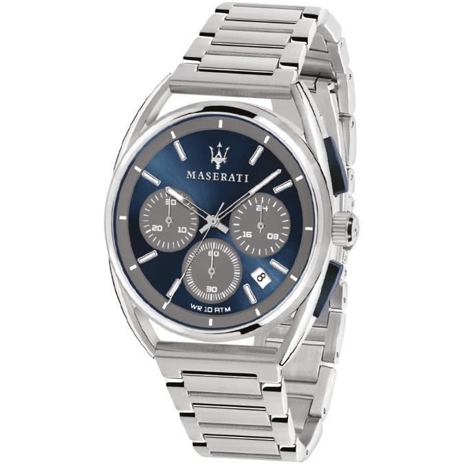  Shop Authentic Maserati Trimarano Chronograph Blue Dial Silver Steel Strap Watch For Men - R8873632004 - Luxxuri