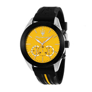  Shop Authentic Maserati Traguardo Chronograph Yellow Dial Black Silicone Strap Watch For Men - R8871612045 - Luxxuri